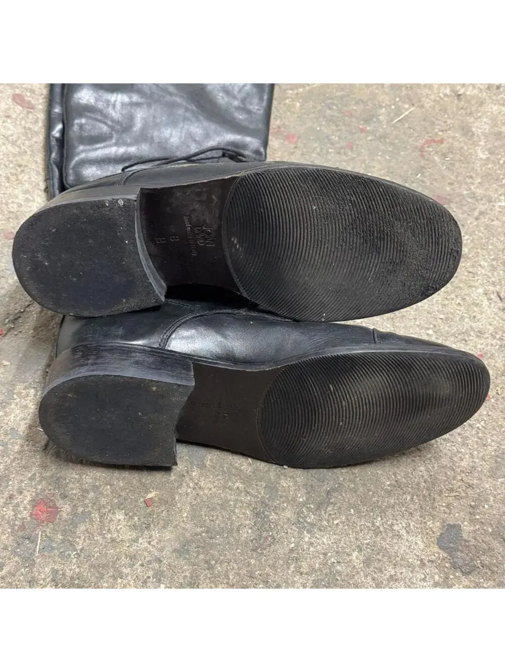 Vintage Black Lace-Up Leather Riding Boots - Picture 3 of 7